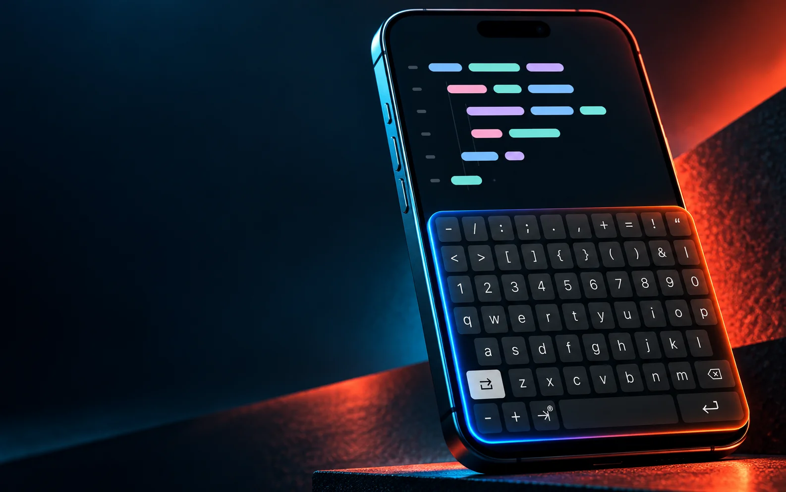 TypeTab coding keyboard on iPhone